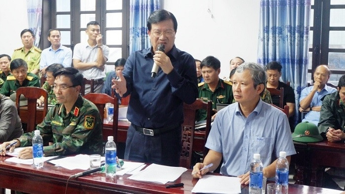 Deputy Prime Minister Trinh Dinh Dung speaks at the working session. (Photo: NDO/Quang Tien)