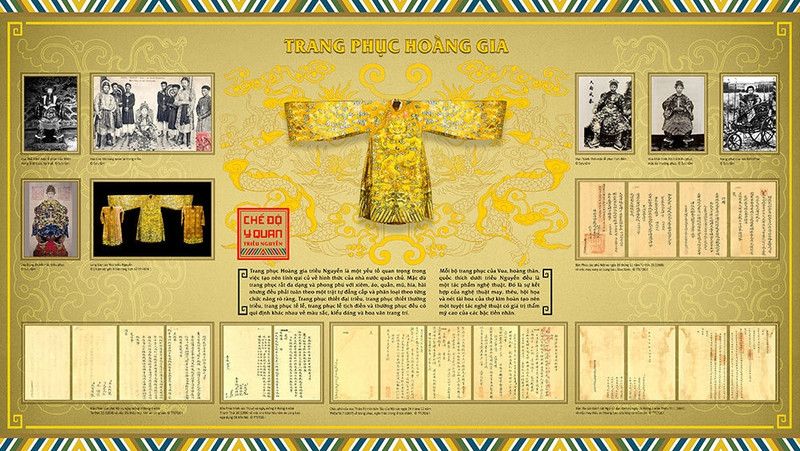 An imperial robe on display at the exhibition.