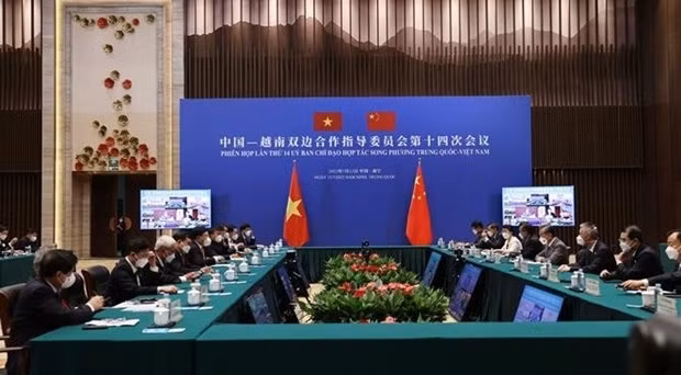 At the 14th meeting of the Steering Committee for Vietnam - China Bilateral Cooperation. (Photo: VNA)