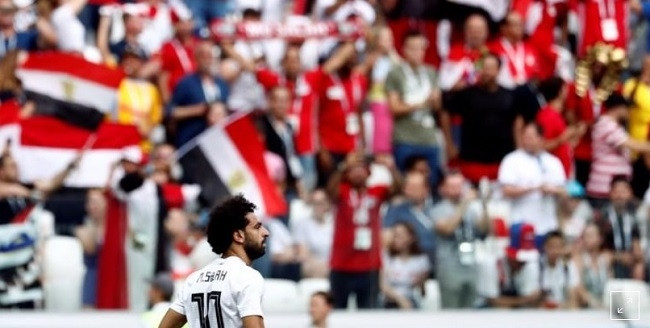 Egypt's Mohamed Salah during the match. (Photo: Reuters)