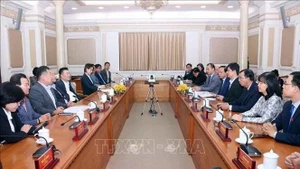 At the working session between Ho Chi Minh City and a visiting delegation from Daejeon of the Republic of Korea on March 10, 20206. (Photo: VNA)