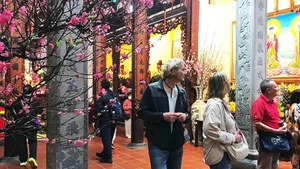 Many heritage sites in Ha Noi’s Old Quarter have become popular destinations for tourists and residents alike during the traditional Lunar New Year 2026. Photo: TU NHI