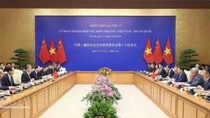 The 17th meeting of the Viet Nam – China Steering Committee for Bilateral Cooperation takes place in Ha Noi on March 17. (Photo: VNA)