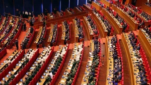 An overview of the opening session of the 14th National Party Congress. (Photo: VNA)