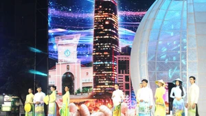 A performance at the opening ceremony of the 12th Ho Chi Minh City Ao Dai Festival on March 6. (Photo: VNA)