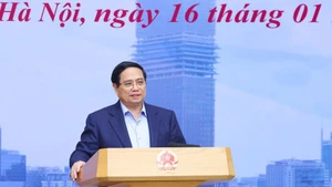 Prime Minister Pham Minh Chinh addresses the first meeting of the Steering Committee for the International Financial Centre (IFC) in Viet Nam on January 16. (Photo: VNA)