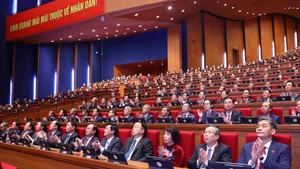 Delegates at the opening session of the 14th National Congress of the Communist Party of Viet Nam on January 20. (Photo: VNA)