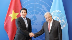 Vietnamese State President Luong Cuong (L) and UN Secretary-General António Guterres. (Photo: VNA)
