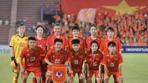 The Vietnamese women's team (Photo: VNA)