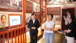 Visitors explore the Ho Chi Minh Relic Site in Kunming, Yunnan Province, China.