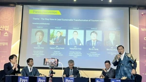 Nguyen Trung Khanh, Director General of the Viet Nam National Authority of Tourism attends the fourth Global Tourism Industry Conference. (Photo: Tourism Information Centre)