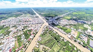 Aerial view of Nga Bay City. (Photo: nhandan.vn)