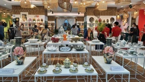 Businesses from Ho Chi Minh City showcase their products at the showroom of the city Investment and Trade Promotion Centre (ITPC).
