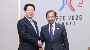 State President Luong Cuong met Sultan of Brunei Haji Hassanal during APEC 2025 high-level week. (Photo: VNA)