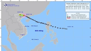 The projected path of Typhoon Matmo. (Photo: National Centre for Hydro-Meteorological Forecasting)