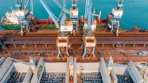 Export activities at Dung Quat deep-water port.