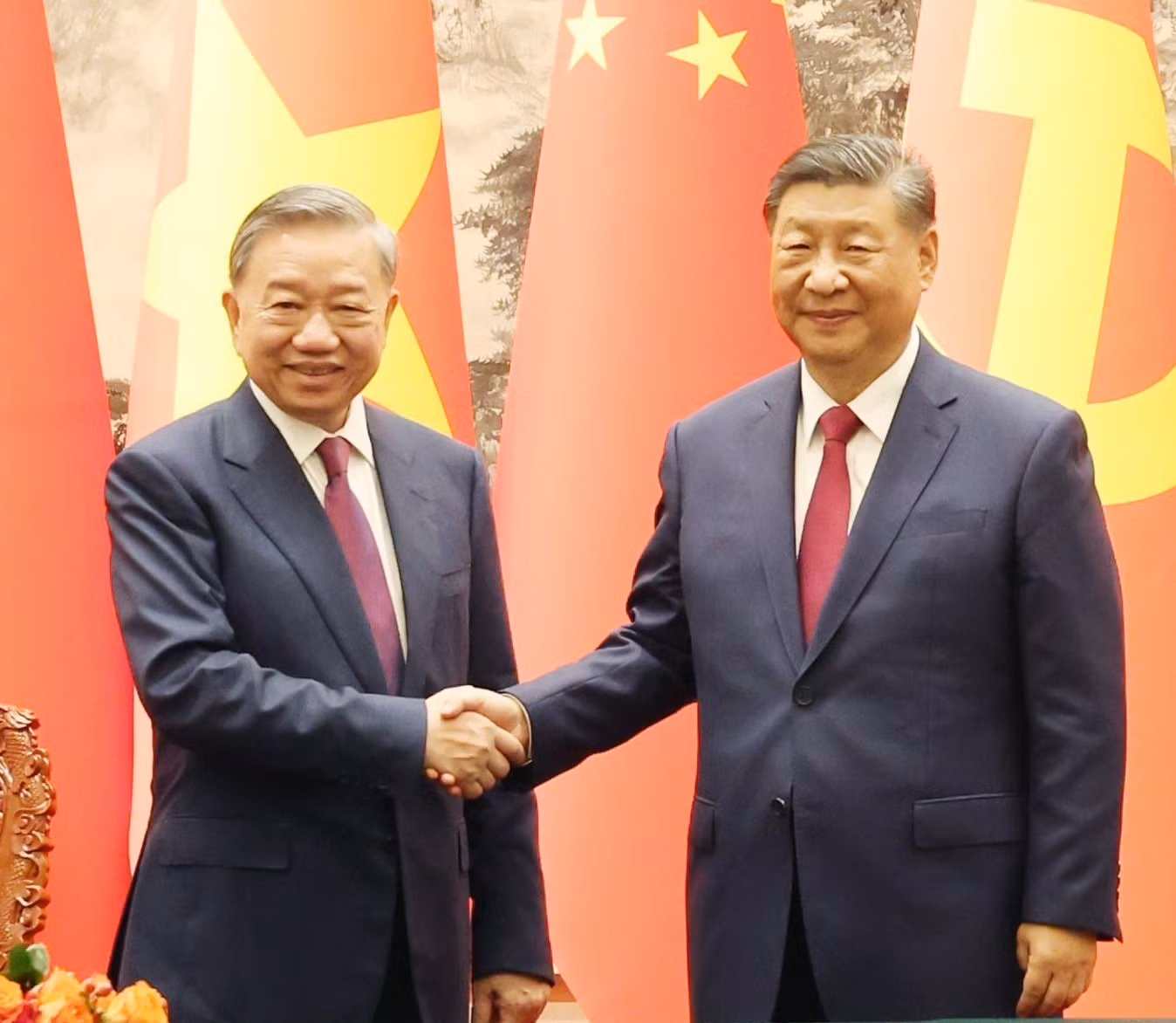  General Secretary and President To Lam and General Secretary and President of China Xi Jinping. (Photo: Tri Dung - VNA) 