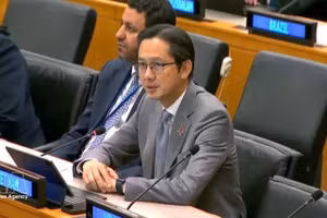 Ambassador Do Hung Viet, Permanent Representative of Viet Nam to the UN, speaks at the general debate held by the Economic and Financial Committee (Second Committee) of the 81st session of the United Nations General Assembly in New York on October 14, 2026. (Photo: VNA)