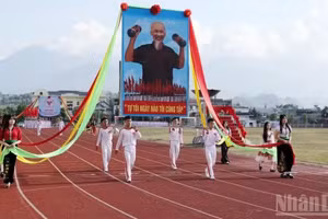 The Lai Chau Provincial Sports Festival is taking place from October 24 to 27, featuring 44 delegations and over 1,000 athletes. (Photo: TRAN TUAN)