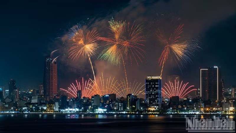 Portugal's fireworks display during the fifth competition night.