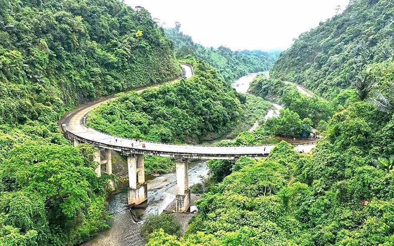 The western branch of the Ho Chi Minh Highway running through Le Thuy District, Quang Binh Province.