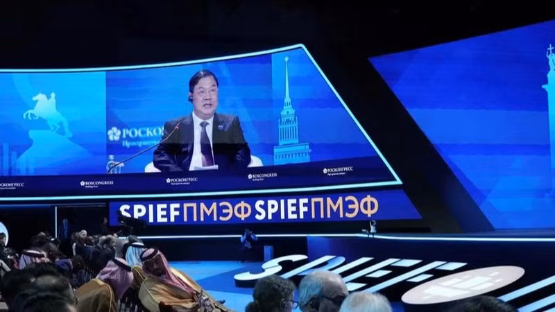 Vietnamese Permanent Deputy Prime Minister Pham Gia Tuc speaks at the 29th St Petersburg International Economic Forum (SPIEF) in Russia on June 4, 2026. (Photo: VNA)