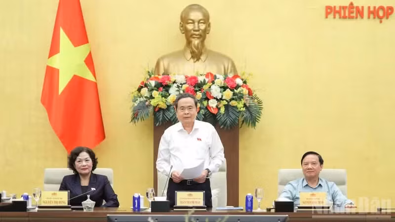 NA President Tran Thanh Man delivers the closing remark (Photo: NDO)