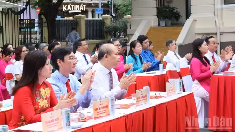 Delegates attend the inauguration ceremony.