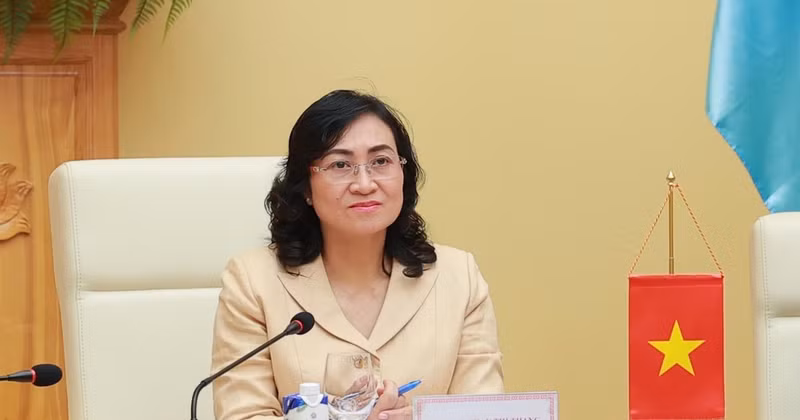 Deputy Minister of Industry and Trade Phan Thi Thang.