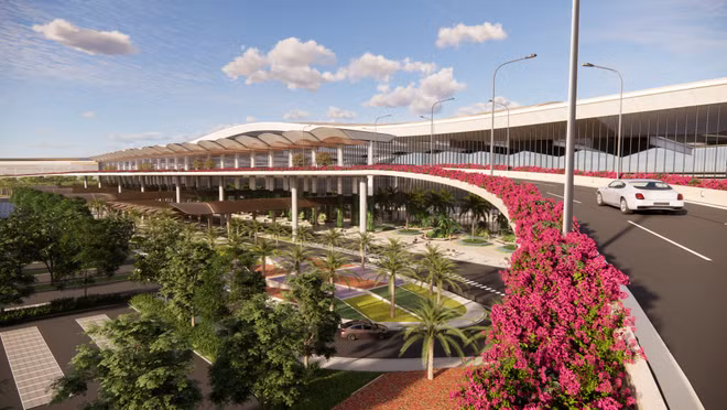 Landscape of Terminal 2, Phu Quoc International Airport (Photo: Sun Group)