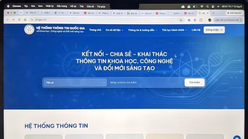 Homepage of the National Information System on Science, Technology and Innovation.