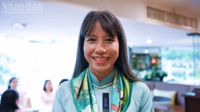 Ho Thi Thu Trang hoped that guests would enjoy meaningful experiences while tasting Vietnamese dishes. (Photo: Xuan Son)
