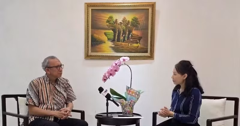 Beni Sukadis, Senior Coordinator at Indonesia’s Institute for Defence and Strategic Studies (Lesperssi) grants an interview to the Viet Nam News Agency. (Photo: VNA)