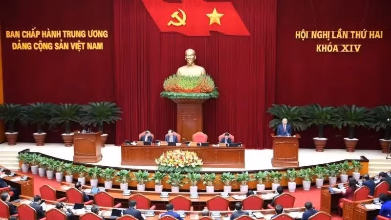 The opening session of the second plenum of the 14th Party Central Committee. (Photo: DANG KHOA)