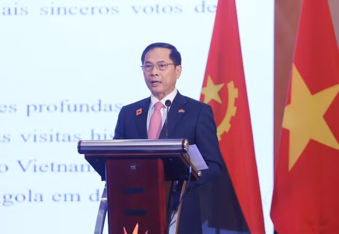 Deputy Prime Minister and Foreign Minister Bui Thanh Son speaks at the event. (Photo: VNA)