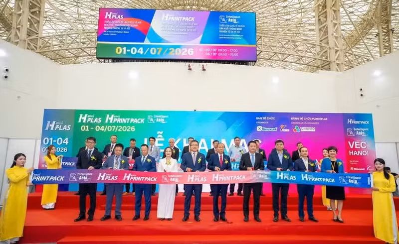 The opening ceremony of the HanoiPrintPack 2026 on July 1 (Photo: VNA)