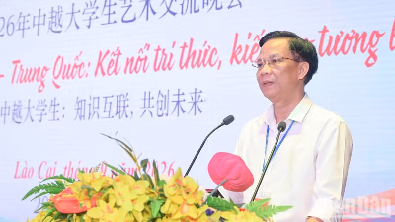 Lao Cai College Rector Hoang Quang Dat expressed his hope that the programme would open up concrete opportunities for cooperation among the participating institutions. (Photo: CONG HAI)