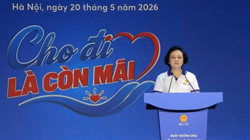 Deputy Prime Minister Pham Thi Thanh Tra speaks at the programme.