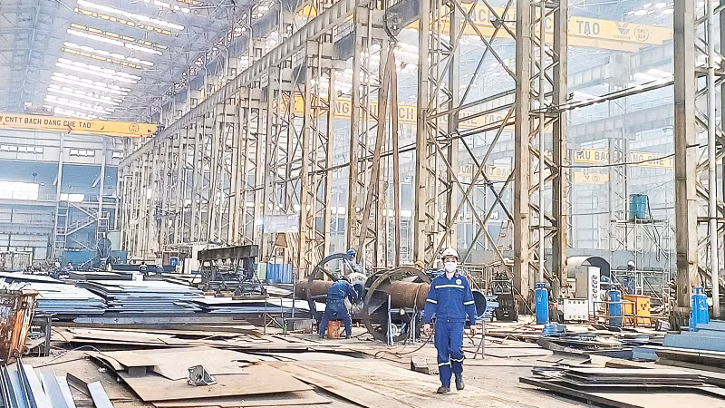 Circular production reduces costs for the shipbuilding sector at Bach Dang Shipyard.