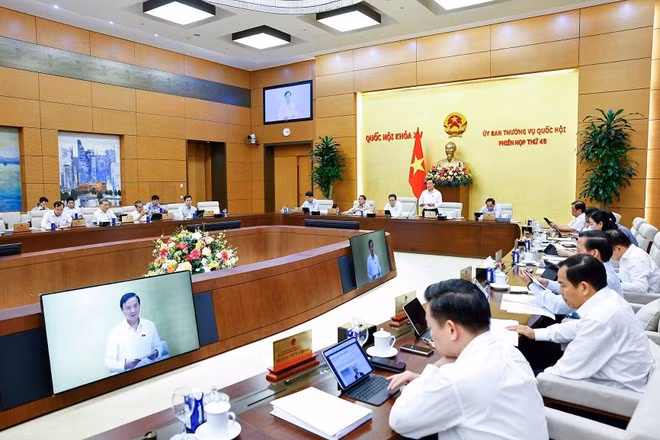A view of the ongoing 49th session of the NA Standing Committee (Photo: VNA)