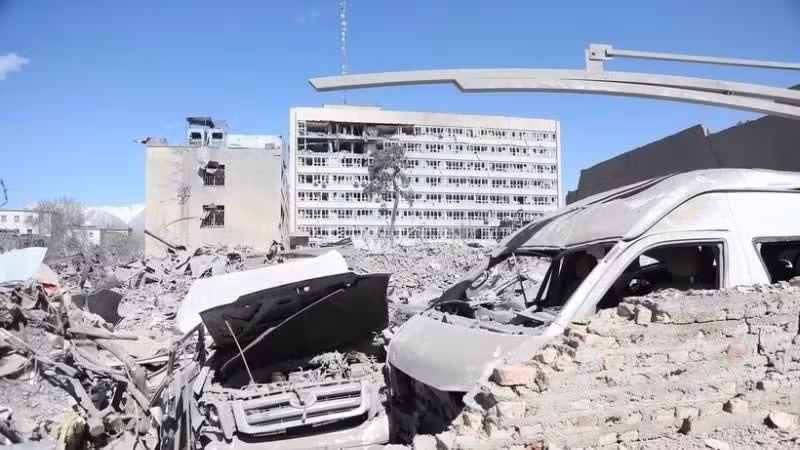 Damage following US and Israeli air strikes in Tehran, Iran. (Photo: Xinhua/VNA)