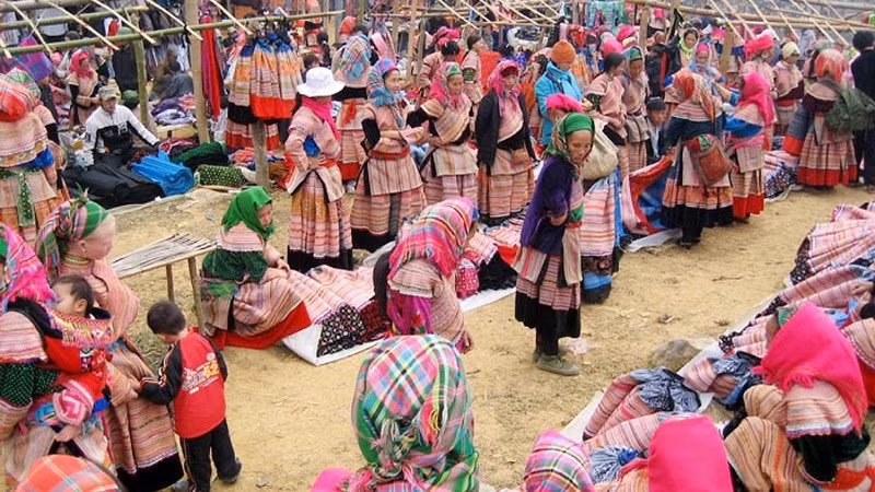 The Cao Son market, Cao Son commune, Lao Cai. (Photo: Lao Cai Online Portal)