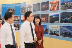 Visitors at the exhibition 