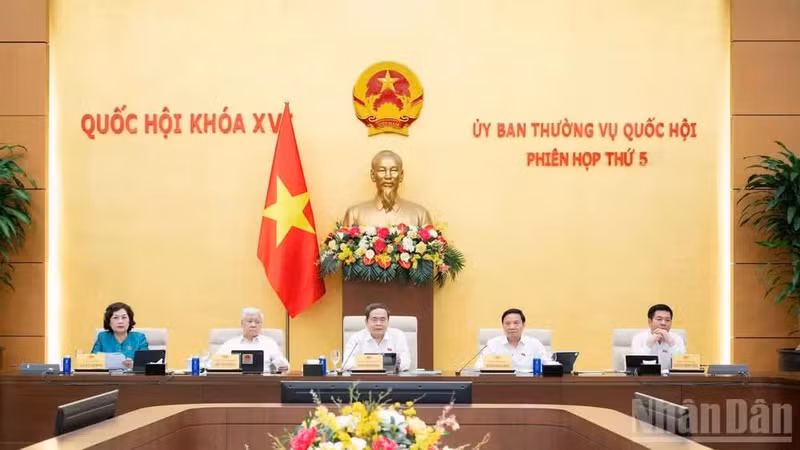 National Assembly Chairman Tran Thanh Man speaks at the 5th session of the National Assembly Standing Committee. (Photo: Dang Anh)