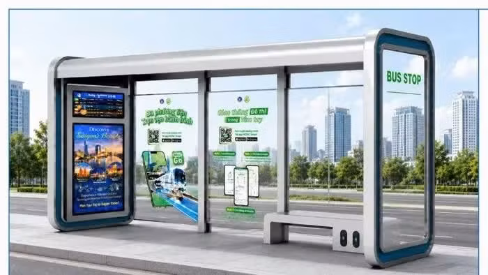 New bus stop shelter design: friendly, convenient, and modern. (Photo: VO LE)