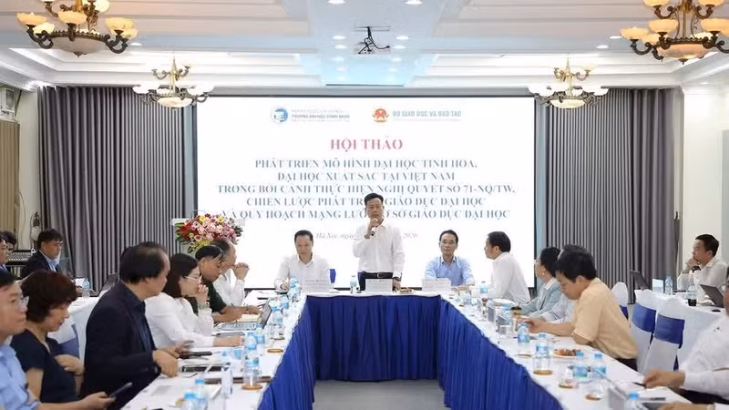 The Ministry of Education and Training held a seminar on the development of elite and excellent universities on August 10, 2026. (Photo: THANH QUY)