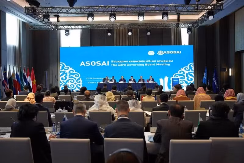 An overview of the 63rd Governing Board Meeting of the Asian Organisation of Supreme Audit Institutions (ASOSAI) in Astana, Kazakhstan, on September 17. (Photo: VNA)