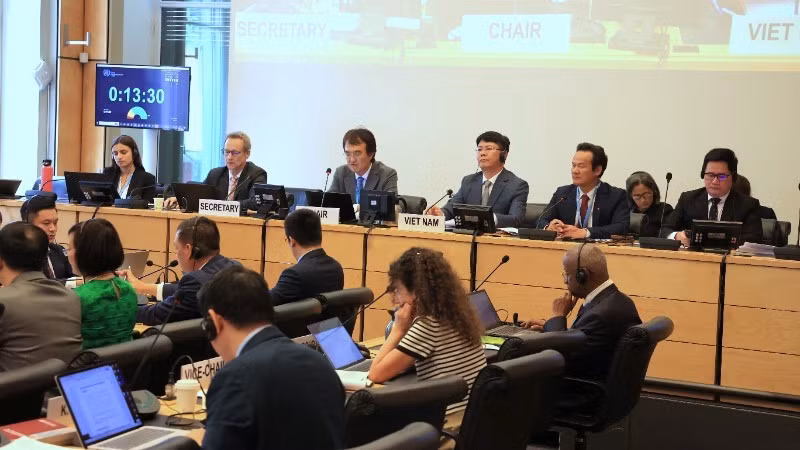 The session of the United Nations Human Rights Committee (HRC) in Geneva, Switzerland. (Photo: VNA)