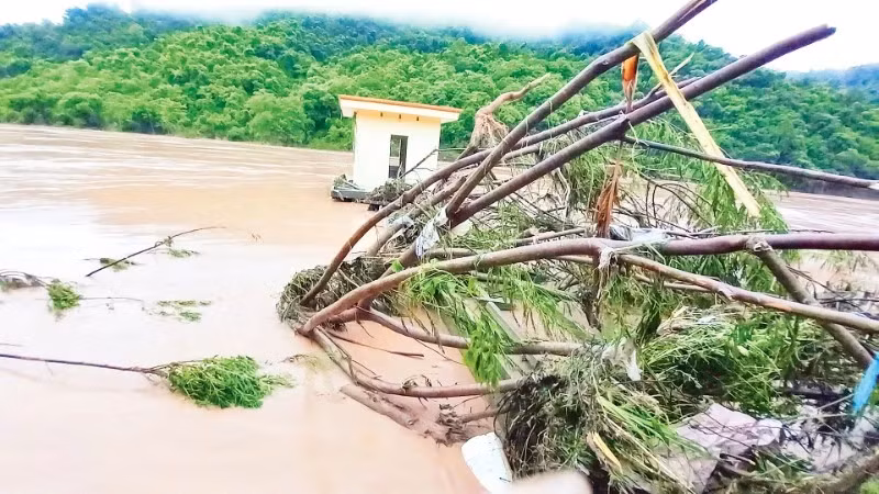 Thach Giam Hydrological Station, Tuong Duong District, Nghe An Province, was flooded in July 2025. 