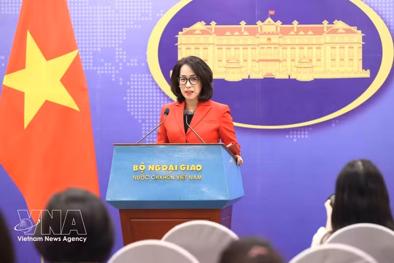 Spokesperson of the Ministry of Foreign Affairs Pham Thu Hang (Photo VNA)